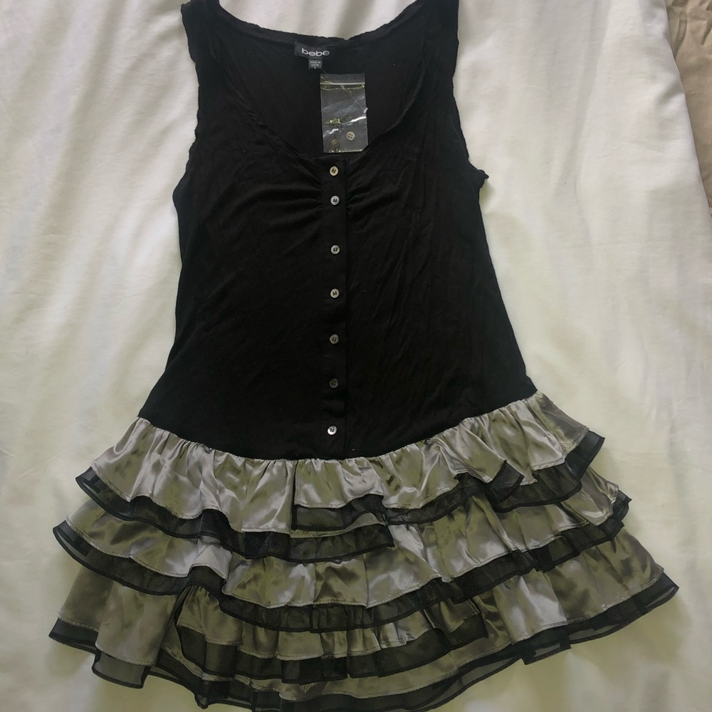 Bebe black tutu dress